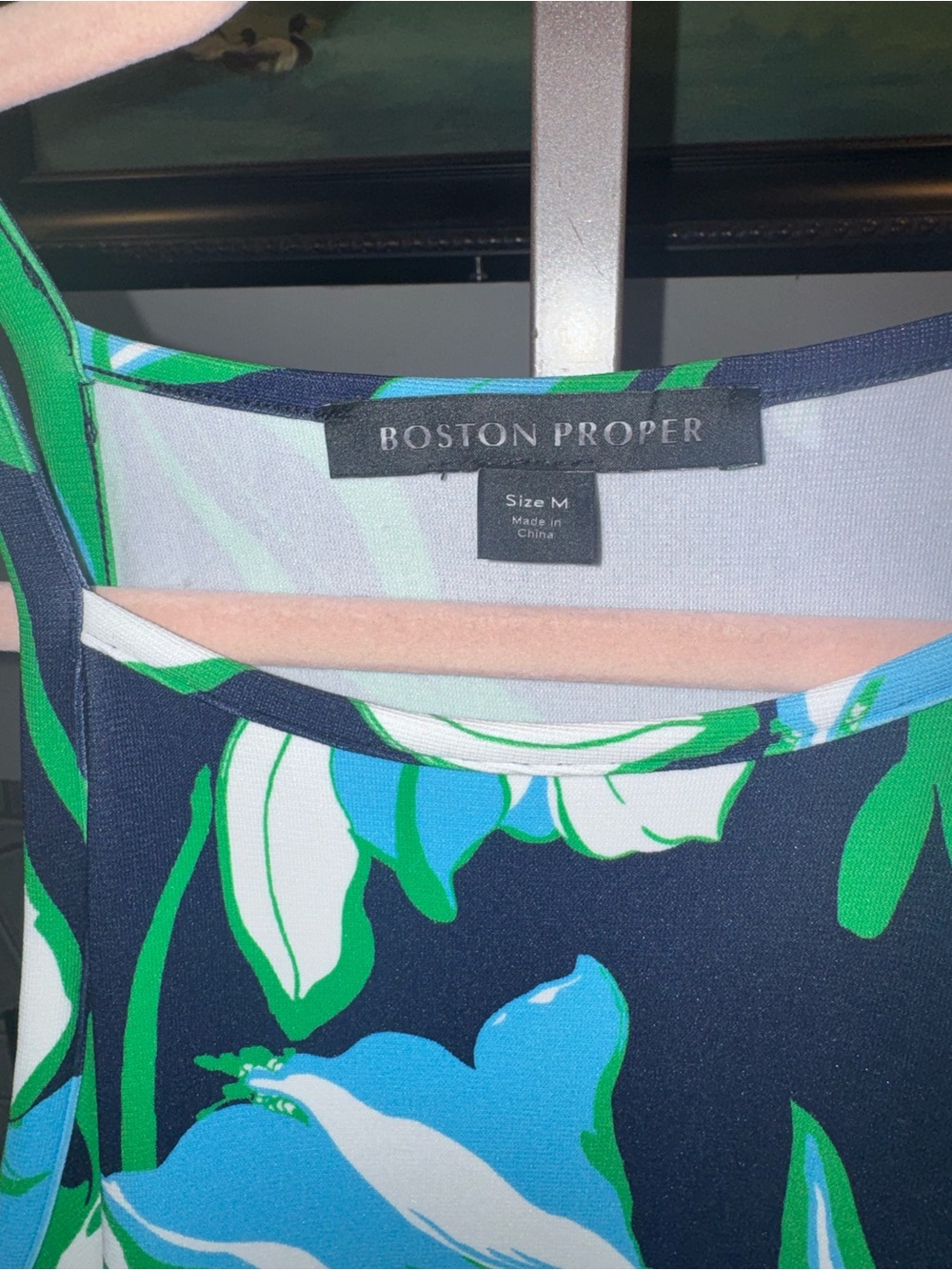 Boston Proper Beyond Travel Summer Lilies Maxi Dress Sz Medium - NWOT - Picture 5 of 6